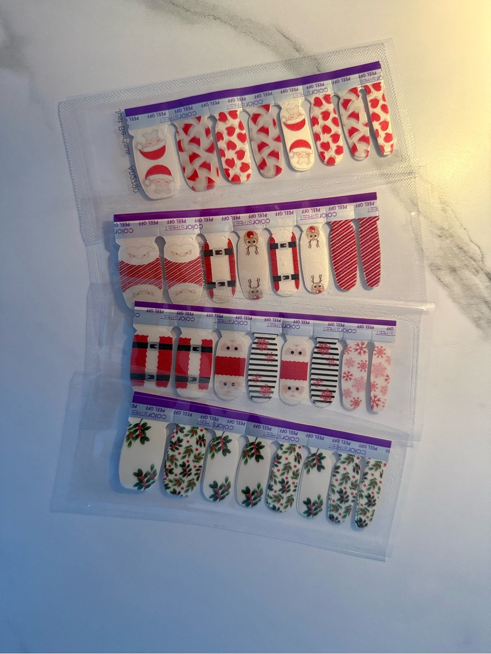 Color Street Christmas Nail Strips - Lot of 4